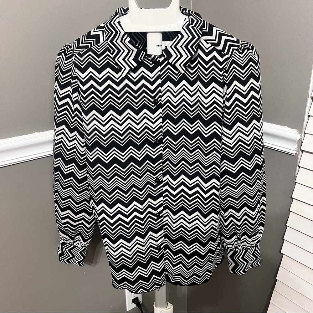 Long sleeve button up blouse